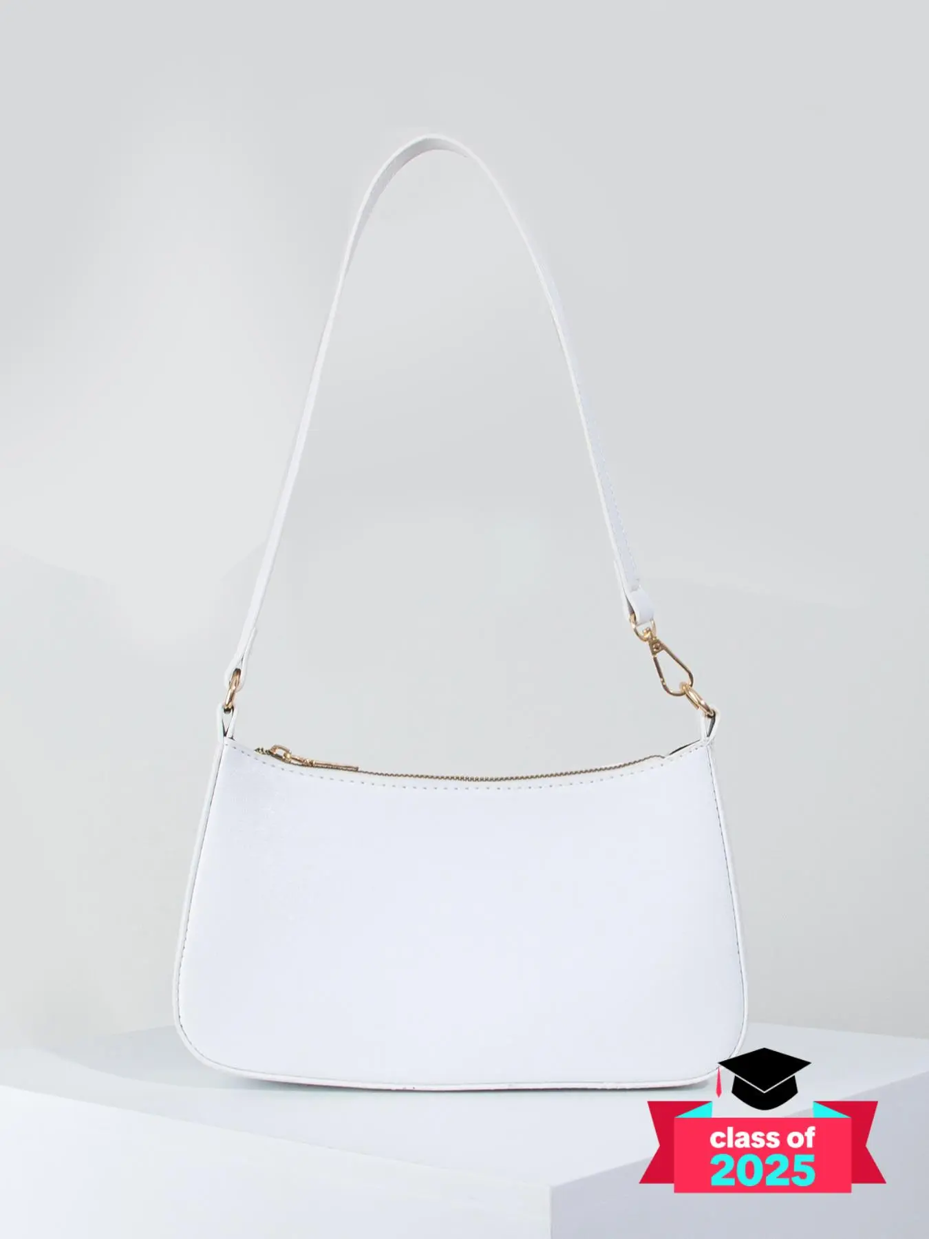 Women's Simple Style Plain Color Shoulder Bag, Shoulder Purse, Fashionable PU Leather Zipper Shoulder Clutch for Daily & Work Use, Casual Trendy Versatile Work Bag for Women & Girls, Gifts for Wife