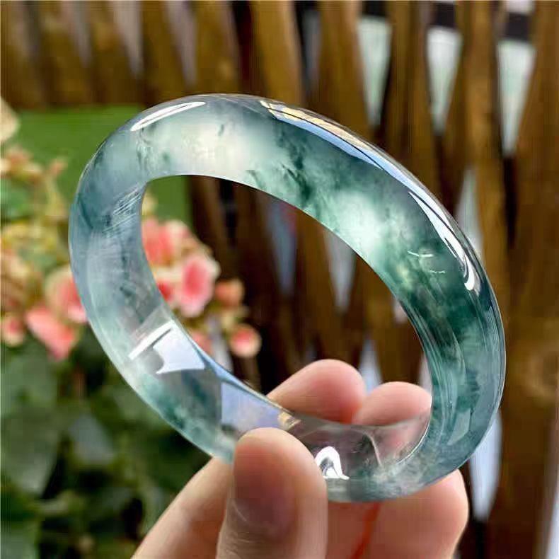 Vòng Tay Ngọc Bích, Jadeite Thay Thế, Loại Băng Ngọc Bích Dulong, Hoa Nổi, Đá Thạch Anh, Ngọc Bích, Vòng Tay Ngọc Bích 0