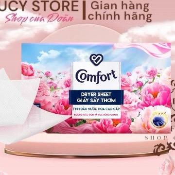 Giấy Thơm Comfort Hương Mẫu Đơn Và Hoa Hồng Ohara 40 tờ - Dành Cho Máy Sấy Quần Áo, Tủ Quần Áo