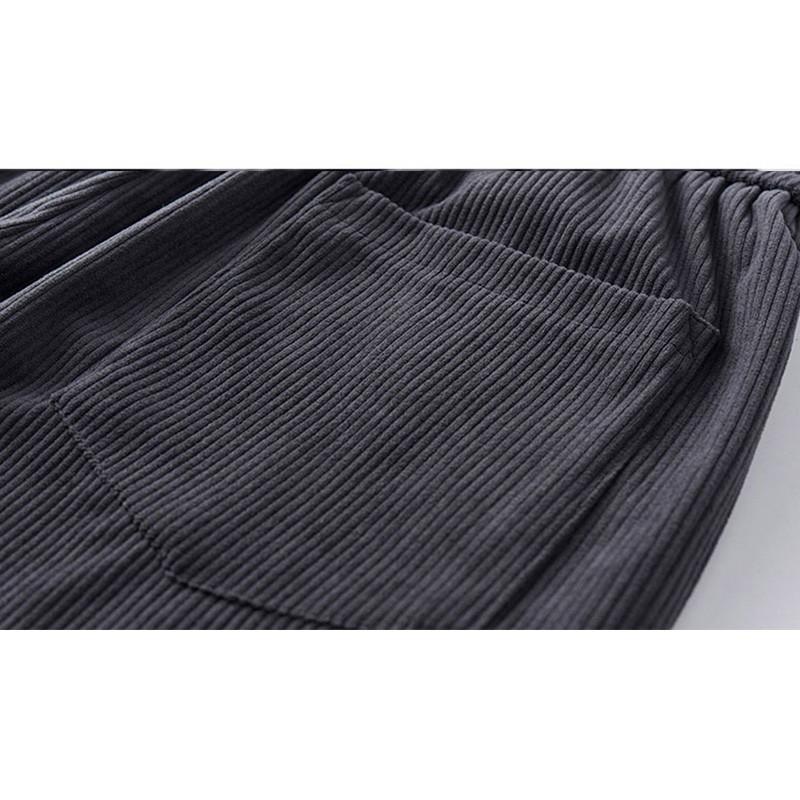 Plain Men Pants Loose Fit Men Long Pants Breathable Men Trousers with Elastic Waistline 5