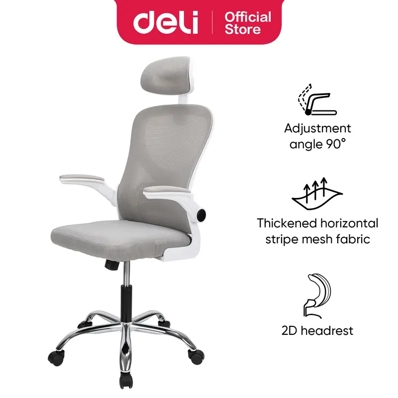 Deli Office Chair / Kursi Kantor / Kursi Kerja Jaring Dengan Senderan Kepala E4930 furniture sandaran 1