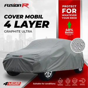 Fusion R Body Cover Sarung Penutup Mobil Innova Zenix, Avanza, BYD Atto 1, Brio, Jimny Waterproof Tebal 4 Layer Anti Air Panas Matahari UV Protection