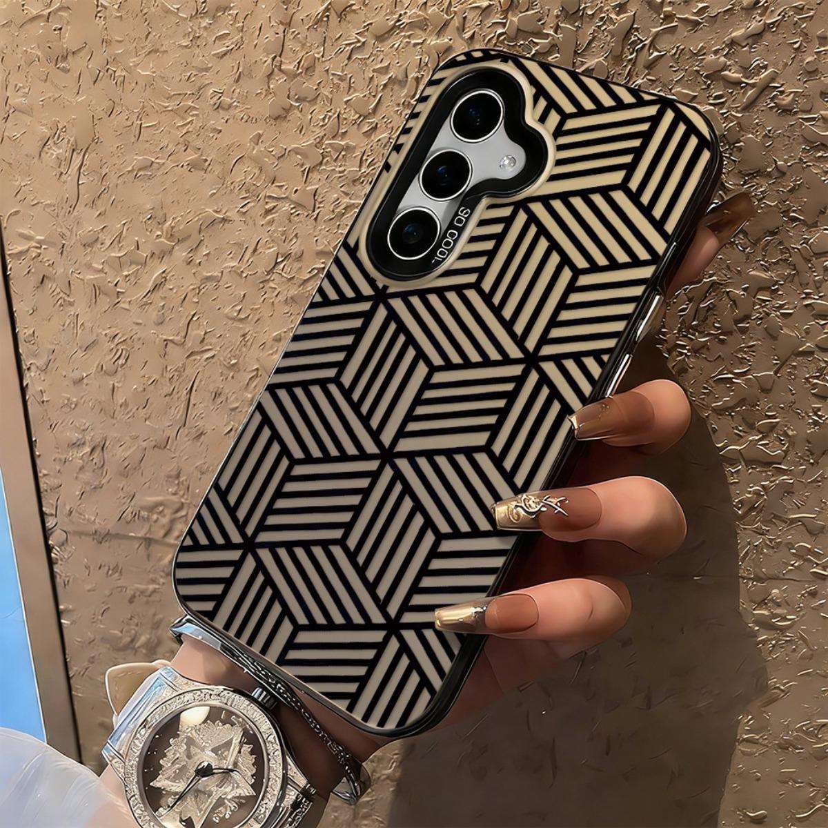 Bergaya dan sederhana Case Untuk Samsung A17 A35 A55 A56 A07 A36 A26 A15 A16 A06 A05S A22 Pelapisan Laser Perak IMD Tahan Guncangan Cover Bergaya dan sederhana Case Untuk Samsung A17 A35 A55 A56 A07 A36 A26 A15 A16 A06 A05S A22 Pelapisan Laser Perak IMD Tahan Guncangan Cover