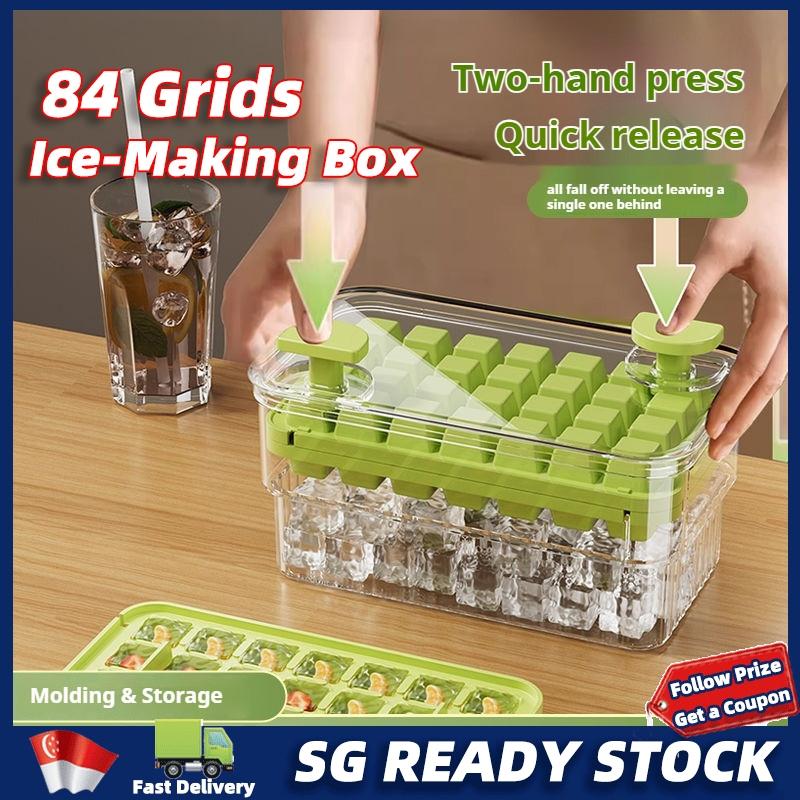 84 Grid ICE Cube Maker Mould ICE Cube Tray With Top Cover Silicone ICE ...