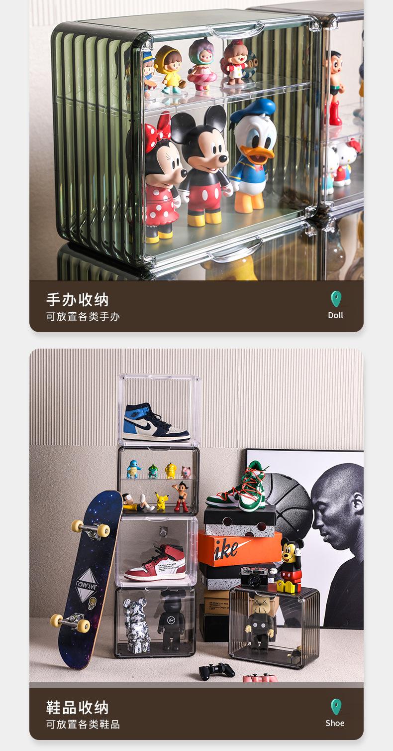 Product Introduction of Luxury Bag Storage Box Acrylic Hand-Made Display Stand Magnetic Transparent Doll Dustproof Display Box Organiser 14