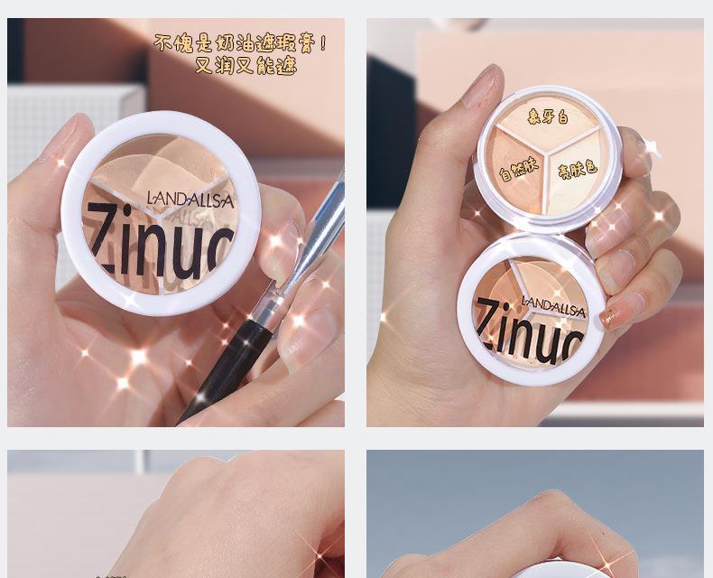 Product Introduction of Kem Che Khuyết Điểm, Ba Màu, Che Mụn, In Hình, Quầng Thâm Và Vết Thâm, Kem Nền Rãnh Xé, Thích Hợp Cho Học Sinh, Giá Rẻ 0