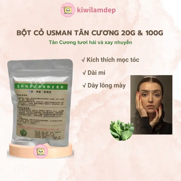 Bột cỏ Usman Tân Cương kích thích mọc tóc, nuôi dưỡng tóc dày, chân mày và đường chân tóc 0
