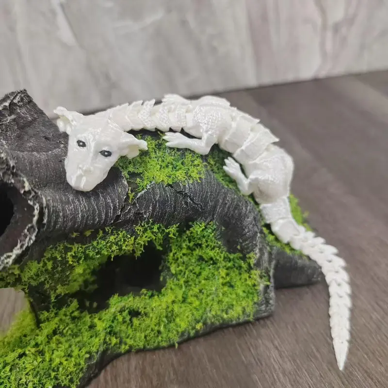 3D Printed Dragon Decor, Creative Dragon Ornament, Home Decor Statue for Living Room Bedroom, Funny Desktop Decoration for Office, Decor Figurine, Decoration Items, Decorating, White 3