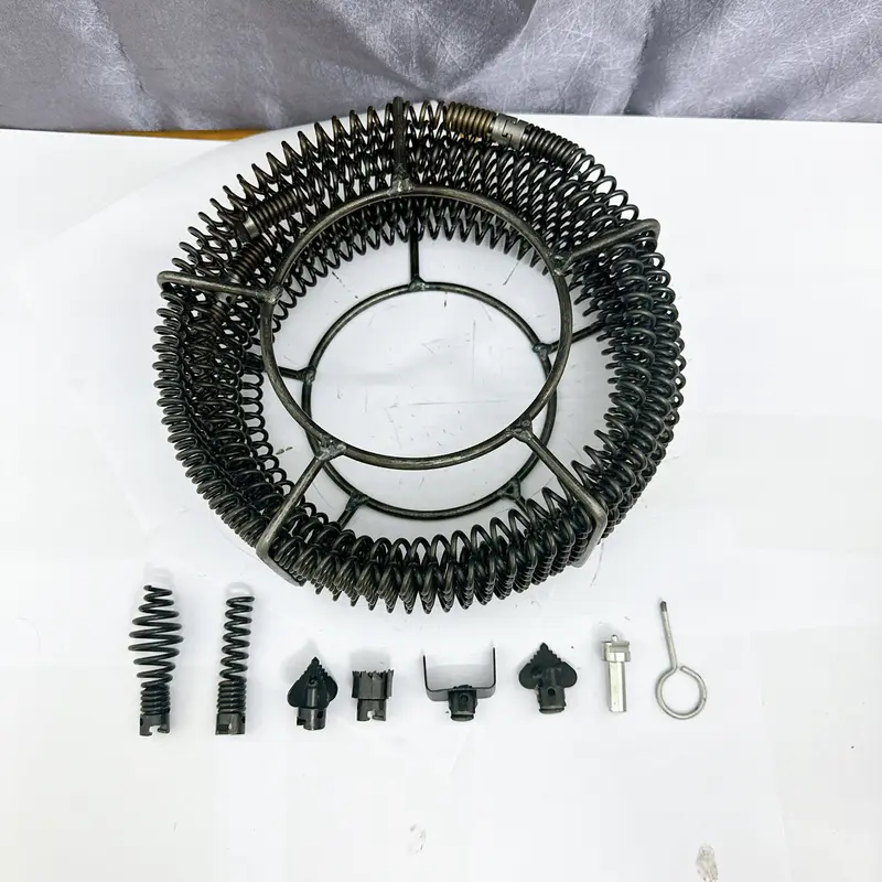 Bộ Dây Thông Tắc Cống Lò Xo Dùng Cho Máy Khoan ( Gồm Dây Lò Xo Phi 16 + 6 đầu thông + 1 đầu kết nối ) 4