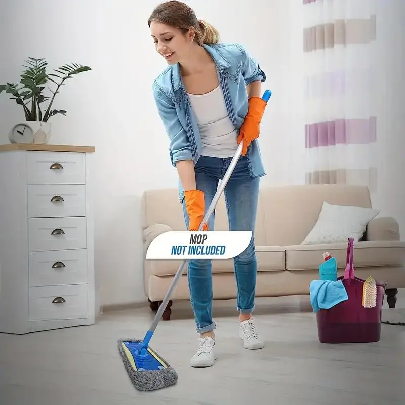 Reusable Mop Replacement Pad without Mop, 4 Counts Flat Floor Mop Replacement Cloth, Washable & Durable Replacement Mop Cloth,household Cleaning Supplies 3