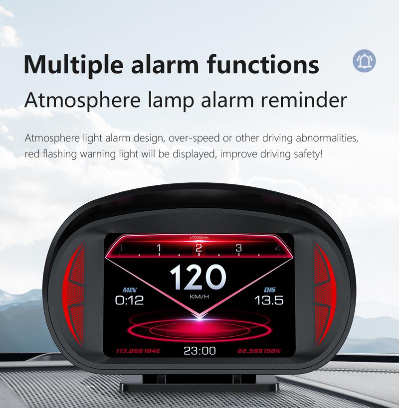 Product Introduction of Majesun P2 Car Digital Speedometer OBD2 GPS HUD Gauge Auto Display Alarm Water Oil Temperature Turbine Pressure on-board Computer 20