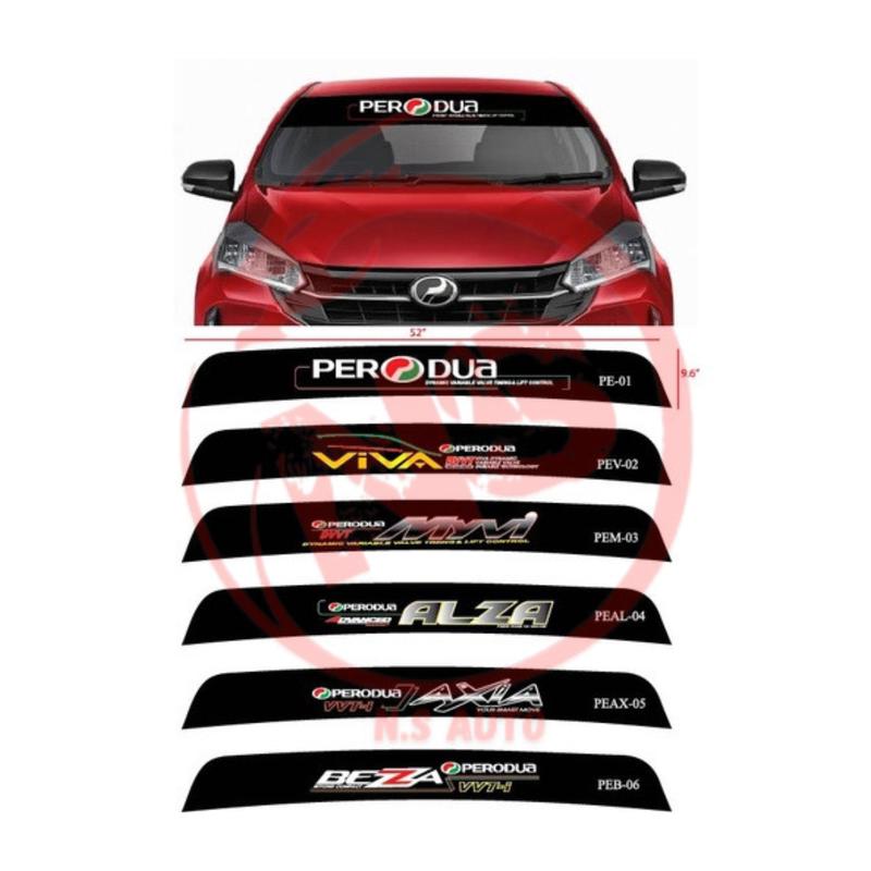 Sticker Alza Perodua Sticker Front Car Windscreen Windshield Sticker Car Mirror ...