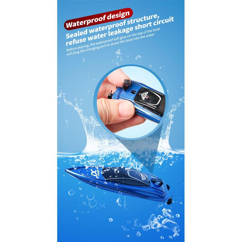 Product Introduction of RC Children's Mini Remote Control Boat Speedboat Summer Swimming High Speed Rowing Submarine Toys for Boys Children Gift 35