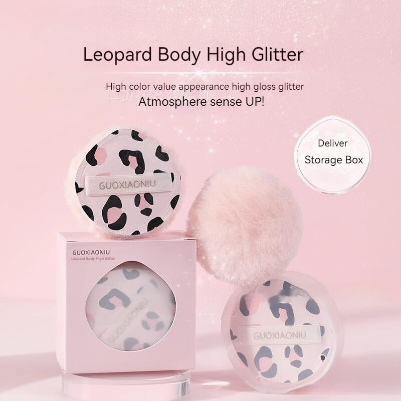 Product Introduction of Glitter Body Highlighting Bridal Wedding Loose Powder Ball Clavicle Sparkg Spray to Brighten Face Puff 7