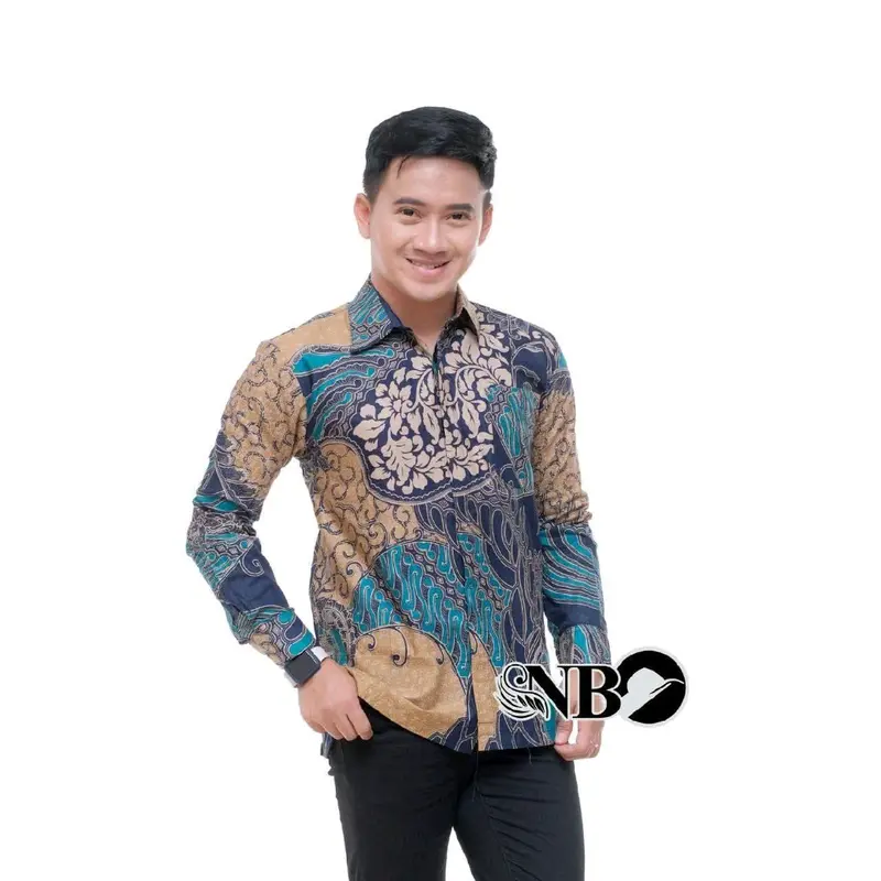 Couple atasan batik motif cap toska size standart dan jumbo Katun Seragam 3