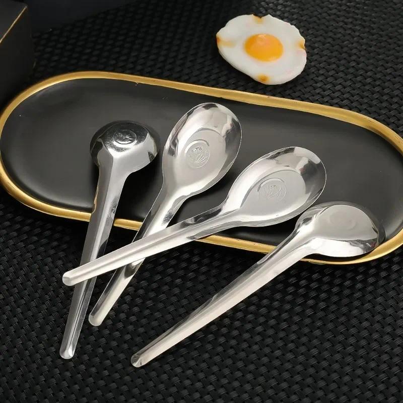 Product Introduction of 1/5Pcs Stainless Steel Flat Bottom Soup Spoons Silver Color Polished Home Kitchen Tableware Food Rice Dessert Spoon Household Supplie 17