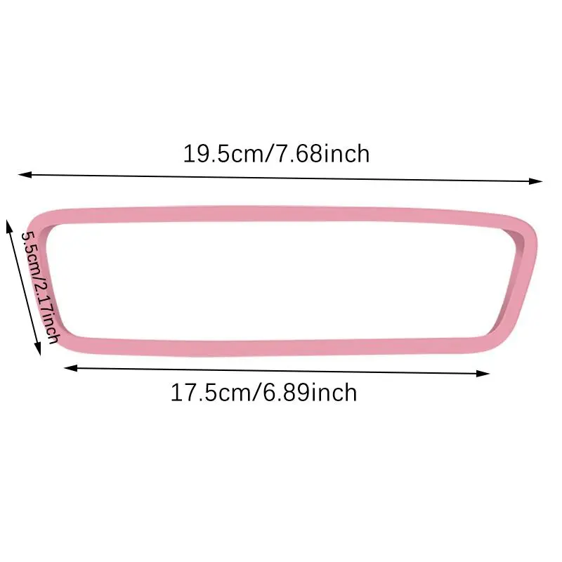 Car Interior Rearview Mirror Silicone Cover, Car Interior Rearview Mirror Protective Frame, Silicone Cover Decoration for Tesla Model 3/Y 1