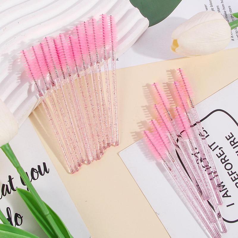 Product Introduction of MAANGE Disposable Eyelash Brush, Summer Makeup, 20pcs Portable Eyelash Spoolie Brush, Makeup Tool for Women Girls Outdoor Travel, Pink Black Clear To Choose 14