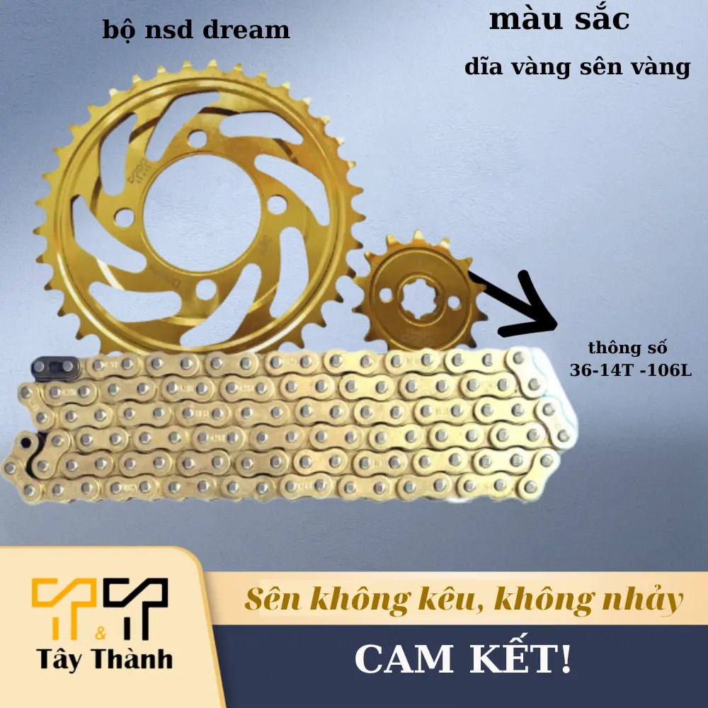 Nhông Sên Dĩa Dream, Wave Nhỏ, Xe 50cc, Xe Trung Quốc.Hàng Thái, Bảo Hành 6 Tháng. Nhông Sên Dĩa Tây Thành.