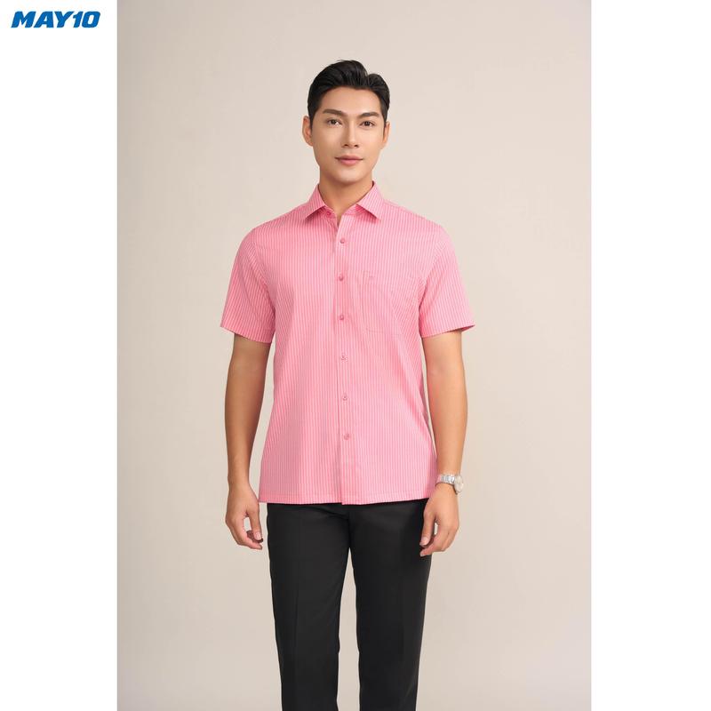 Sơ mi nam cộc tay May 10 010123042 - #AD054 form Regularfit 108B