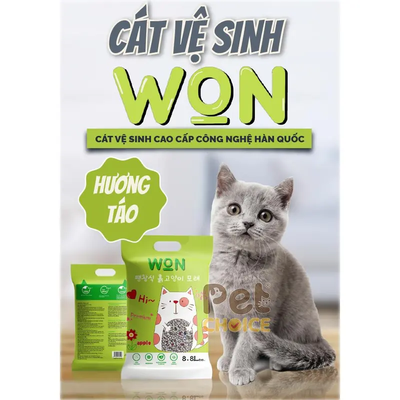 Cát Vệ Sinh Cho Mèo Nhiều Mùi Hương, Vón Nhanh Công Nghệ Hàn Quốc - WON 8.8L/4KG - PetChoice 5