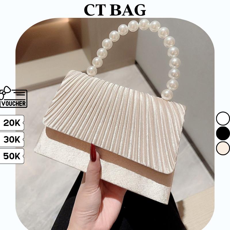 Túi xách nữ quai xách gắn ngọc túi đeo chéo đeo vai đi chơi đi tiệc tiểu thư sang chảnh cao cấp TX-66 Bag