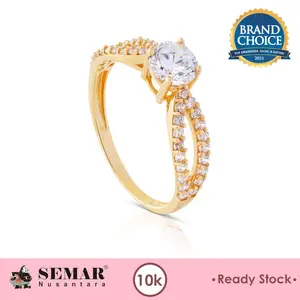Cincin Emas Solitaire List Gold 10K Semar Nusantara