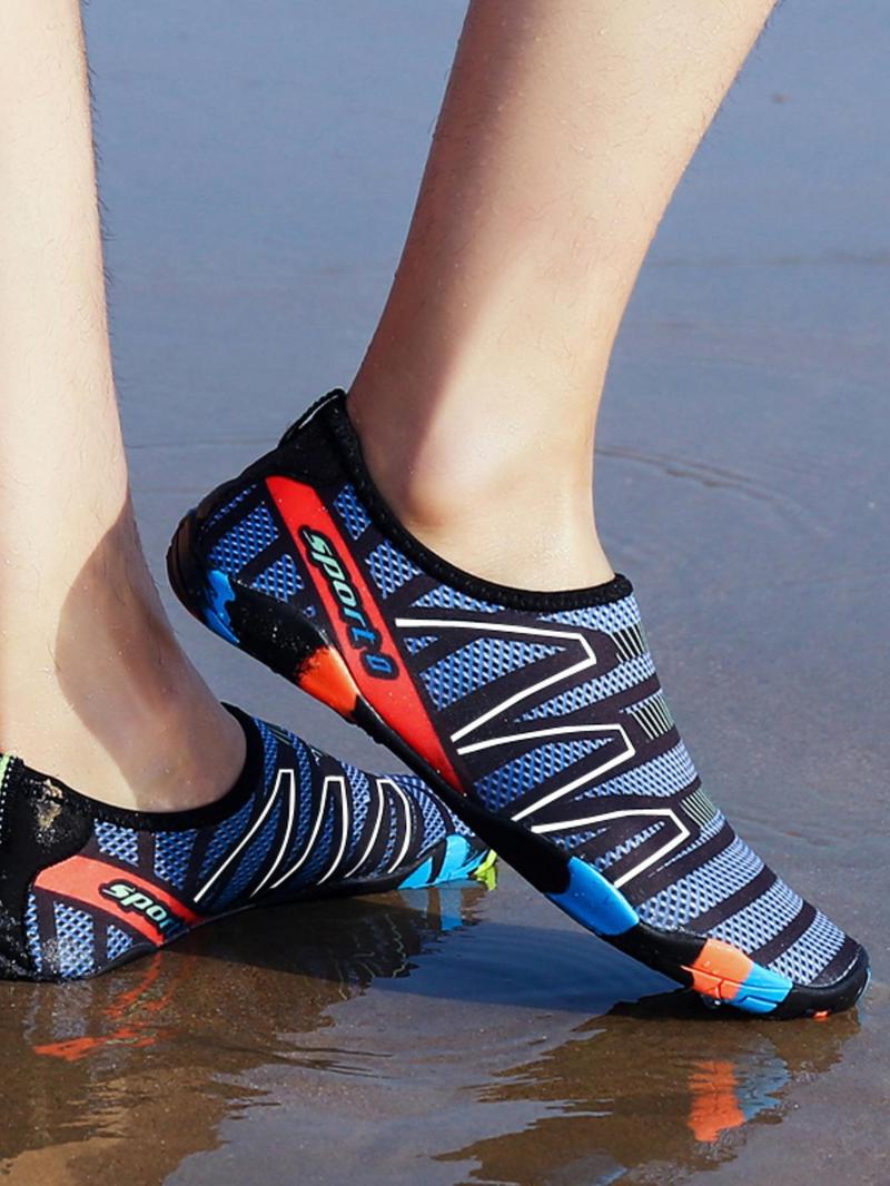 Product Introduction of Women's Striped Pattern Slip on River Trekking Shoes, Back To School Breathable Comfortable Sports Shoes for Outdoor Swimming, Water Shoes, Non-slip Quick Drying Swimming Shoes for All Seasons Beach Party 7
