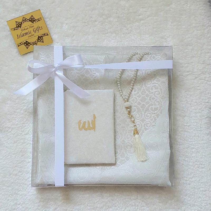 Surah Yaseen Dua book gift set Pearl Tasbih Birthday Eid Father's Day Anniversary Umrah Hajj Ramadan Kareem Grandad Quran box Wedding Nikaah Present adult prayermat 6