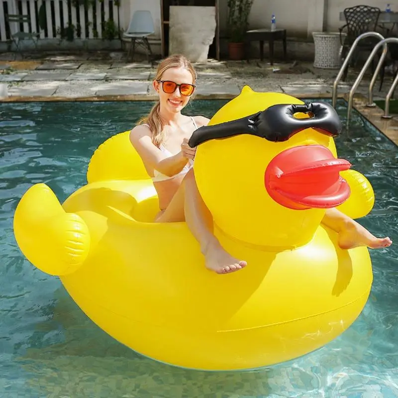 Inflatable Duck Design Swimming Float, Inflatable Swimming Ring, Swimming Pool Float, Outdoor Water Float, Water Sports Equipment for Adults