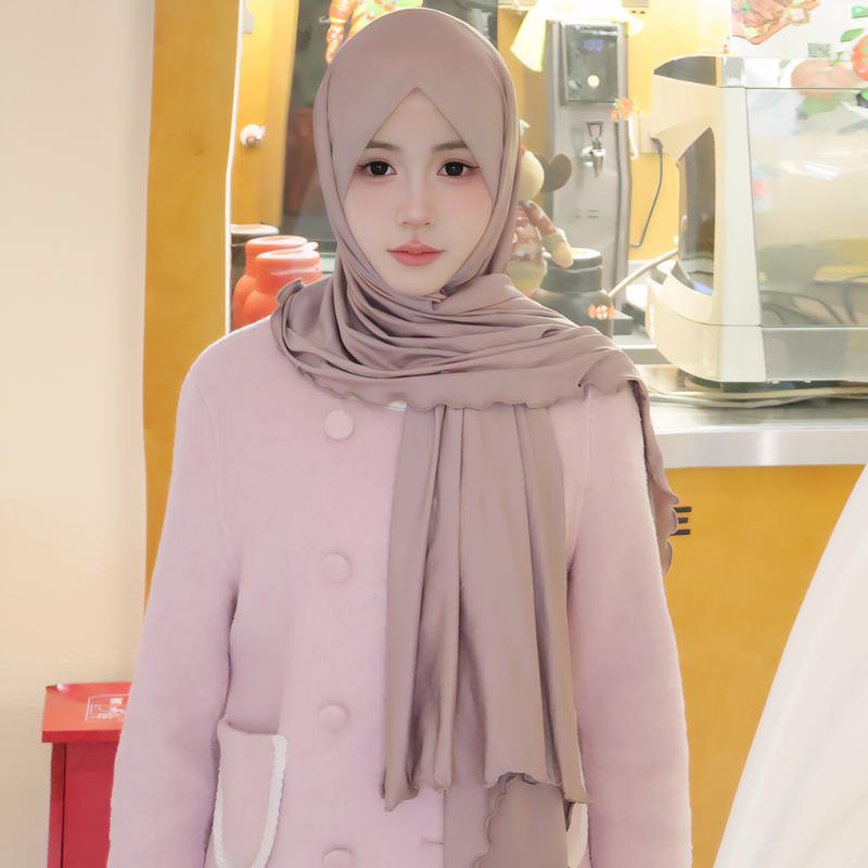 Product Introduction of Solid Color Milk Silk with Wooden Ear Scarf Monochrome Cotton Scarf Headcloth Shawl Scarf Elastic Knitted Scarf for Women selendang  bahu sulam  shawl sahara  shawl selendang 17