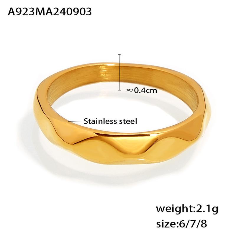 Product Introduction of New Simple Ring Ins Style Minimalist Stacked Ring Women's Jewelry Accessories 3