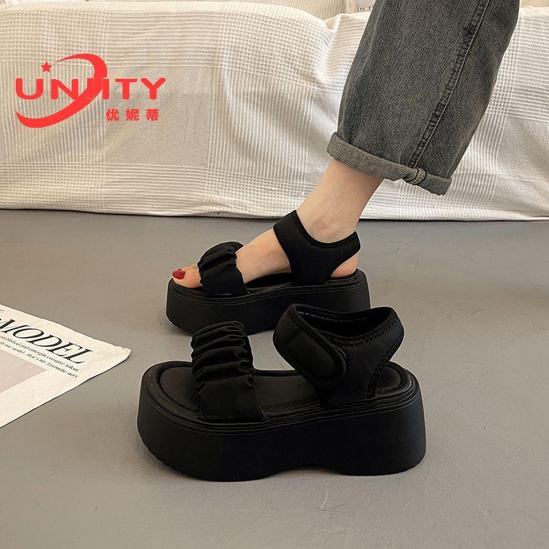 Dép Đế Xăng Đan Dày Cho Nữ, Siêu Phổ Biến Và Đẹp, Thích Hợp Cho Mùa Hè, Cao Gót Đế Xuồng La Mã, Cao Cấp, Hàng Mới Về 2024, Dễ Phối Đồ 1
