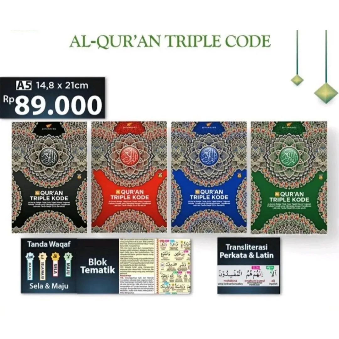 Al - Qur'an Tajwid Triple Kode // 100% Original Quran