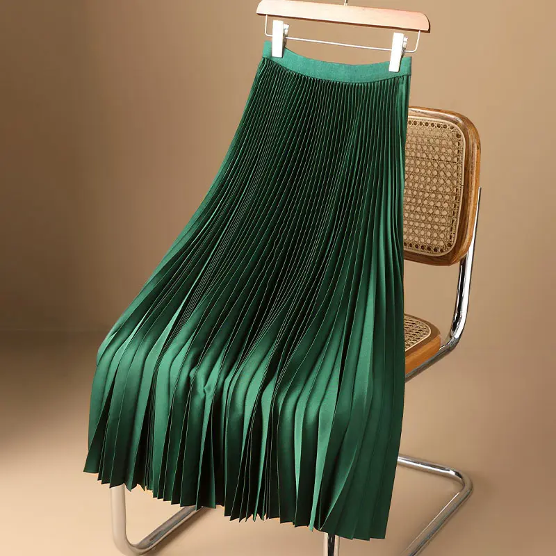 Solid color premium pleated skirt plus size all-match Tutu