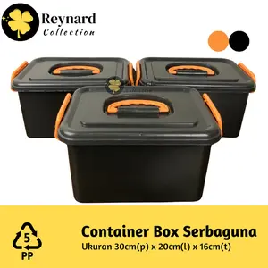 Container Hitam Box Serbaguna Container Hajatan Berkatan Box 8L 30x20x16 High Quality