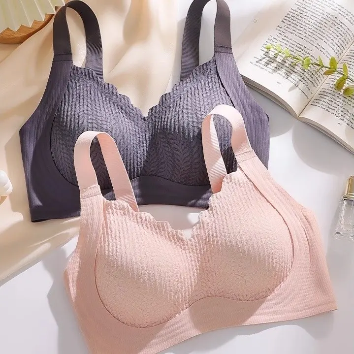 Women's bra, lace comfortable seamless underwear, lifting and retracting side breasts, sexy chest enhancing underwear, shaping charming breasts