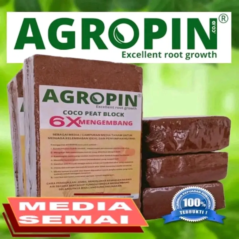 Cocopeat Blok 1 Kg Kering Agropin Siap Pakai 0