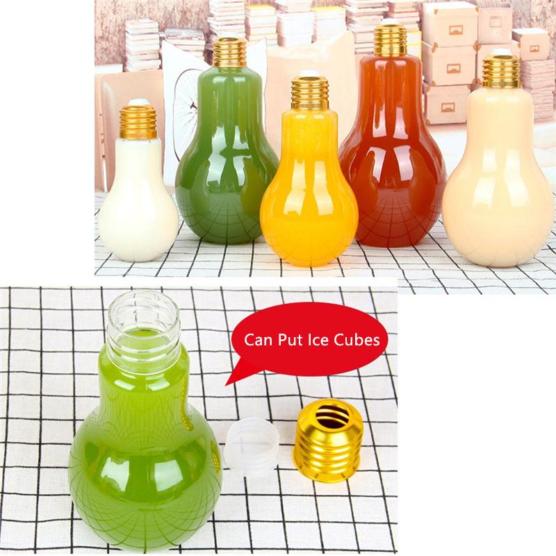 Product Introduction of Creative Light Bulb Plastic Beverage Bottle 3