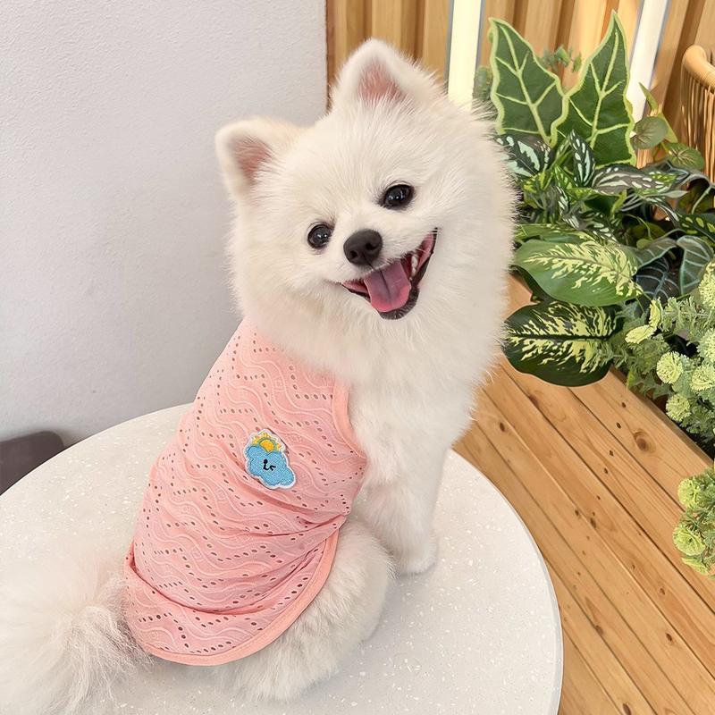 Product Introduction of Quần áo cho chó, Bảy Pet, cho Shih Tzu, lưới thoáng khí, áo vest cho thú cưng, áo phông cho mèo mùa hè, quần áo cho chó Con đơn giản 18