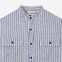 Gambar DUHA Baju Koko Linen Lengan Panjang - White Navy - Sayf - L dari Duha Muslim Wear Kota Tangerang 3 Tokopedia
