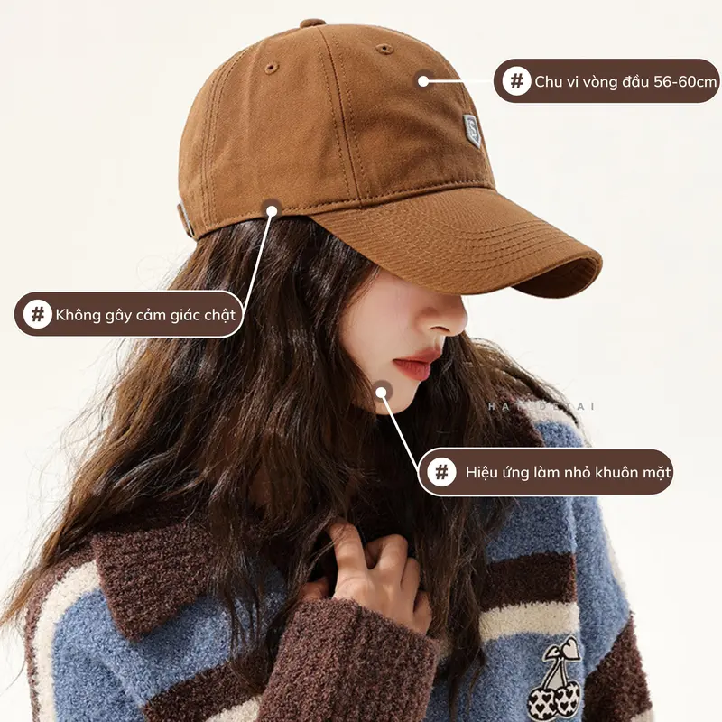 Mũ, Nón Lưỡi Trai Nữ, Thêu Chữ Nổi Cao Cấp, Mẫu Mũ Lưỡi Trai Cotton Unisex Mới 3