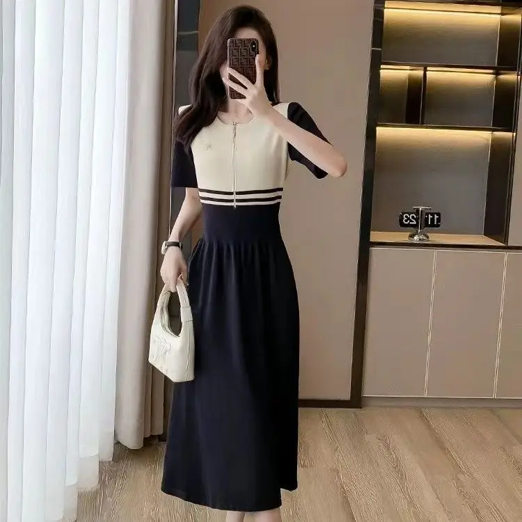 knee length dresses for ladies Korean Dress University Style