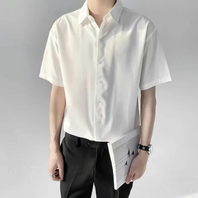 Product Introduction of Áo sơ mi tay ngắn, chất vải lụa mềm mịn chống nhăn, thấm hút mồ hôi tốt. Nam Menswear 3