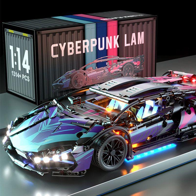 Đồ Chơi Lắp Ráp Xe Thể Thao Lamborghini Phong Cách Cyberpunk Tỷ Lệ 1:14 – Mô Hình Xe Tự Lắp Cho Bé Trai, Quà Sinh Nhật Độc Đáo