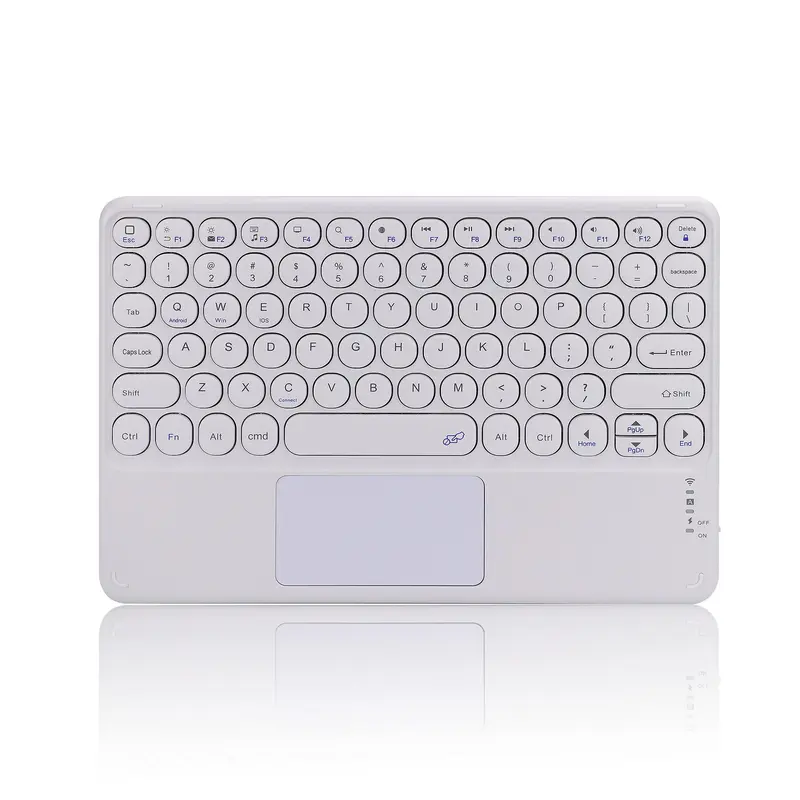 Multi-touch Wireless BT Keyboard, 1 Count 10 Inch Touch Panel Design Keyboards, Portable Lightweight Silent Office Equipment for Tablet, Laptop, Phone 0