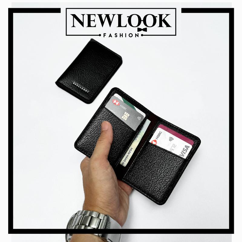 Ví ngắn mini da PU Baeallerry dạng gập nhỏ nhắn siêu gọn (10.5 x 7cm) - Màu đen