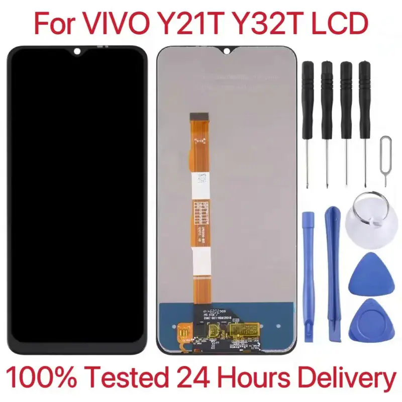 6.51"Original With Frame for VIVO Y21T Screen Assembly Y21T Mobile Phone Glass LCD Screen Y32 Touch Display Inside and Outside