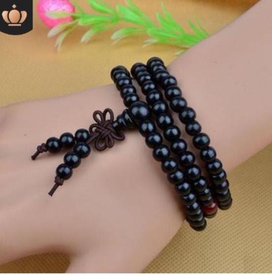 Vòng tay may mắn - Vòng phong thủy tự nhiên 108 hạt gỗ 3