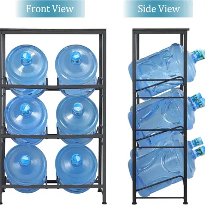 3 Tier Water Bottle Storage Holder 5-Slot Water Jug Holder Rack With ...